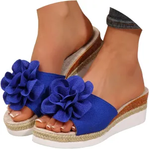 Eduavar Sandals for Women Dressy, Summer Sandals for Women 2023 Bow Tie Sandals Slip On Espadrille Platform Sandals