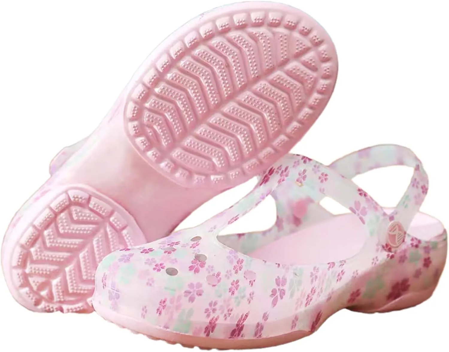 Elegant Transparent Non-Slip Clogs for Women - Comfortable Indoor/Outdoor Garden Sandals, Brown