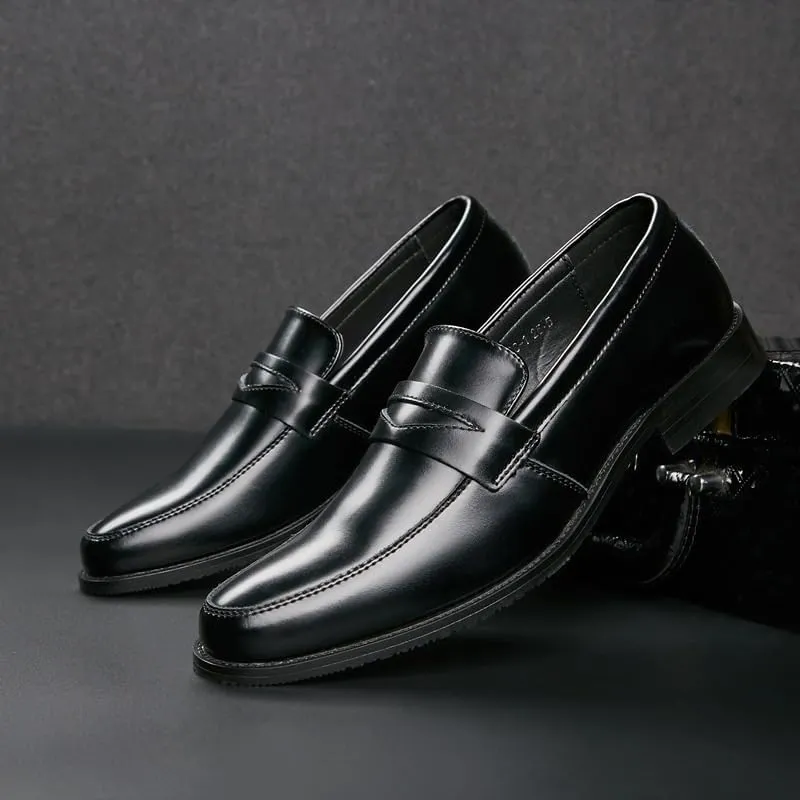 Fashion Cow Leather Loafers, Business Dress Shoes, Moccasins for Men, Men's Casual Slip-On Shoes,Gentleman's Party & Daily Wear Shoes