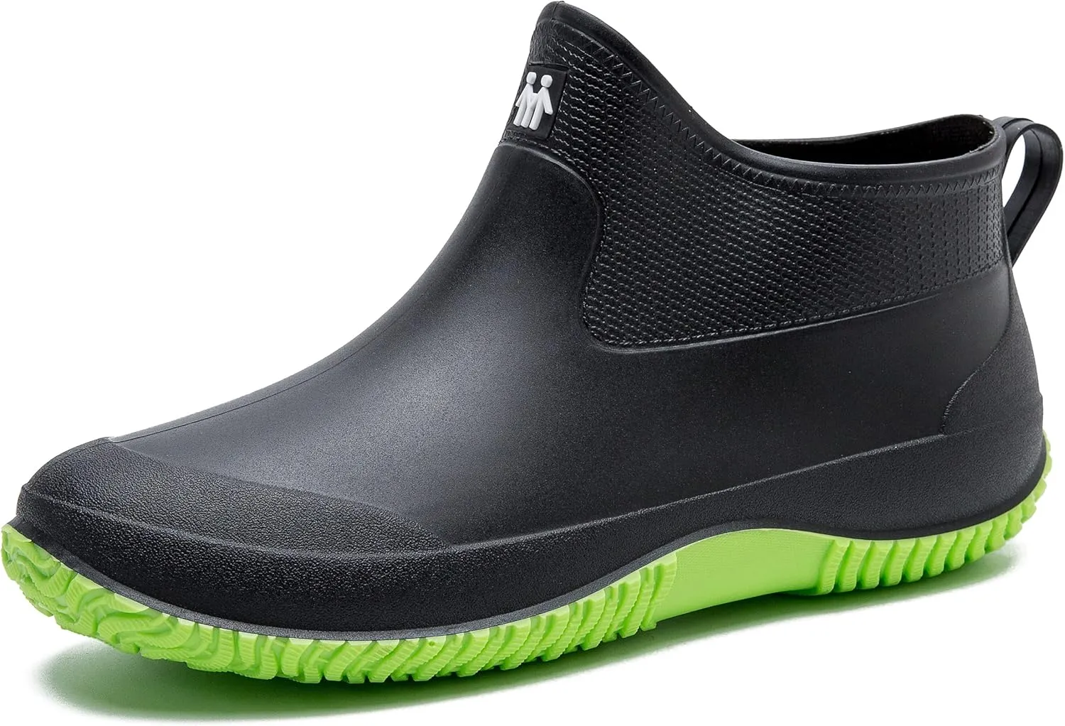 fereshte Men's Ankle Rain Boots Waterproof PVC Short Garden Boots