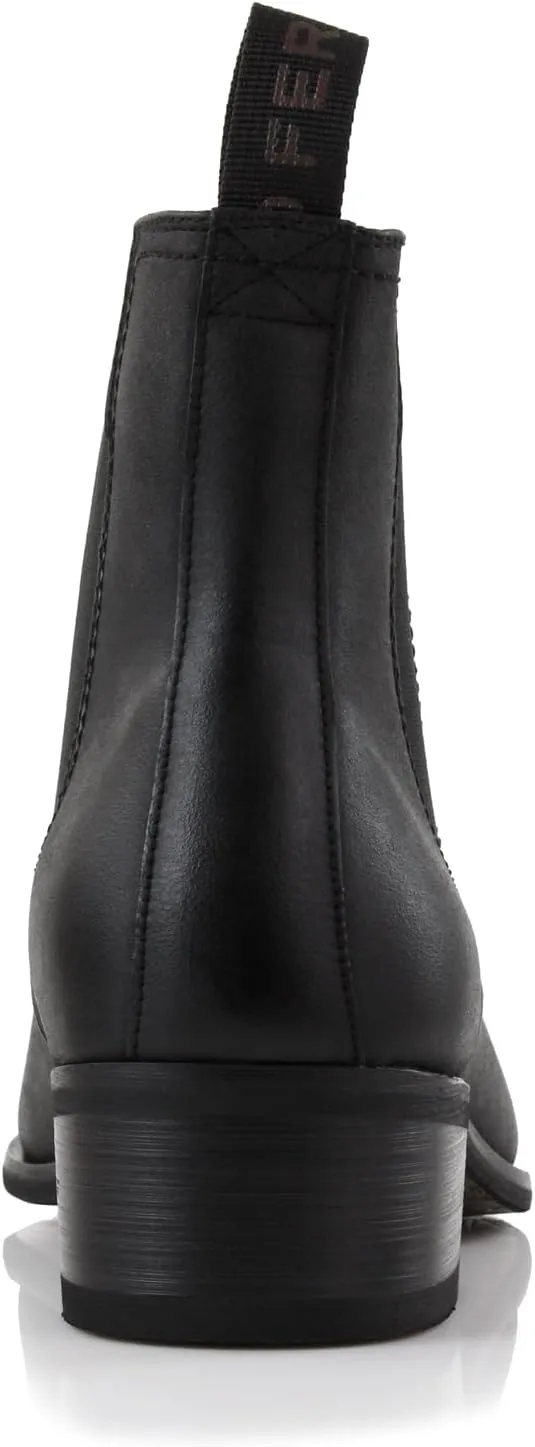 Ferro Aldo Alejandro MFA606326 Mens Memory Foam Casual High Western Buckle Strap Ankle Dress Boots