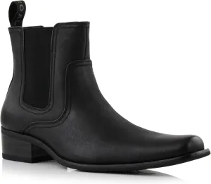 Ferro Aldo Alejandro MFA606326 Mens Memory Foam Casual High Western Buckle Strap Ankle Dress Boots