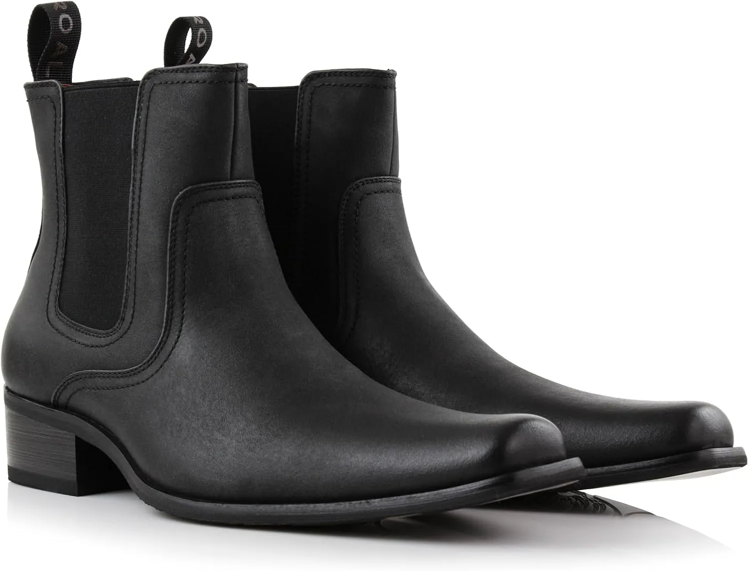 Ferro Aldo Alejandro MFA606326 Mens Memory Foam Casual High Western Buckle Strap Ankle Dress Boots
