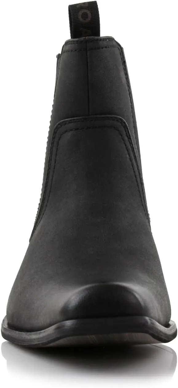 Ferro Aldo Alejandro MFA606326 Mens Memory Foam Casual High Western Buckle Strap Ankle Dress Boots