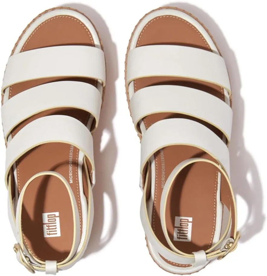 FitFlop Women's F-Mode Buckle Shimmerlux Flatform Toe-Post Sandals Wedge