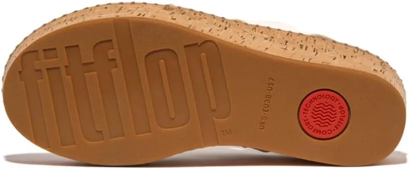 FitFlop Women's F-Mode Buckle Shimmerlux Flatform Toe-Post Sandals Wedge