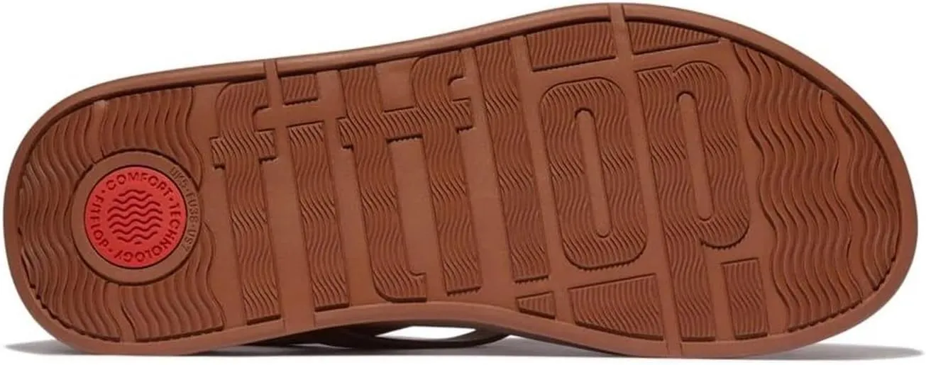 FitFlop Women's F-Mode Leather Flatform Strappy Back-Strap Sandals Wedge