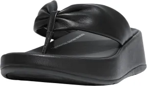 FitFlop Women's F-Mode Leather-Twist Flatform Toe-Post Sandals Wedge
