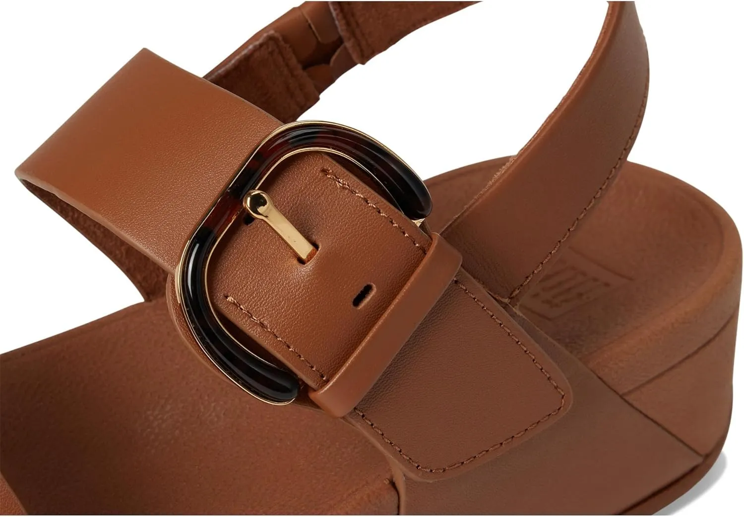 FitFlop Women's Lulu Adjustable Leather Back-Strap Sandals Wedge