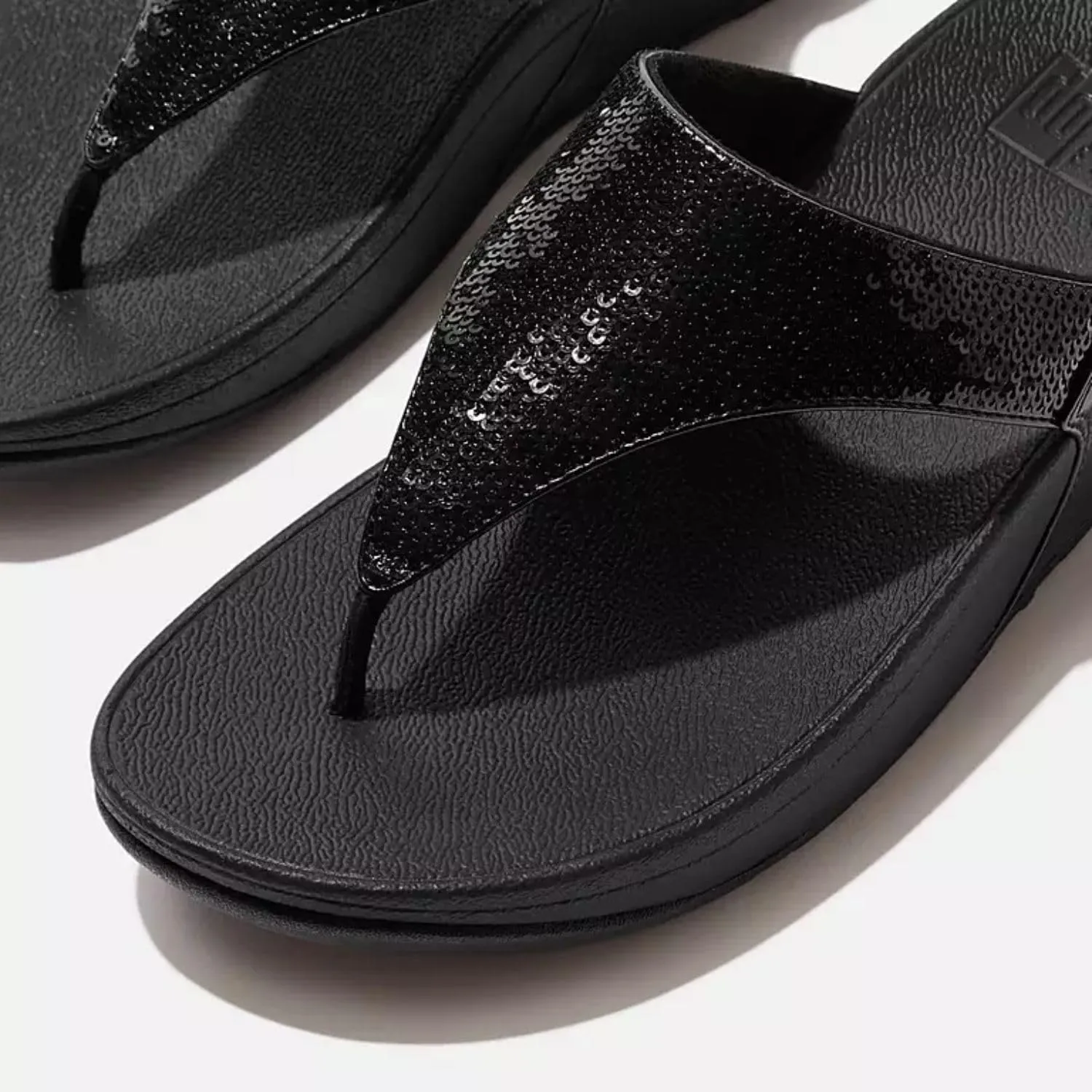 FitFlop Women's Lulu Sequin Toe-Post Sandals Wedge