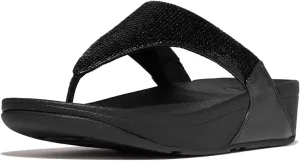 FitFlop Women's Lulu Sequin Toe-Post Sandals Wedge