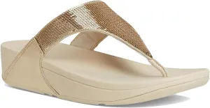 FitFlop Women's Lulu Sequin Toe-Post Sandals Wedge