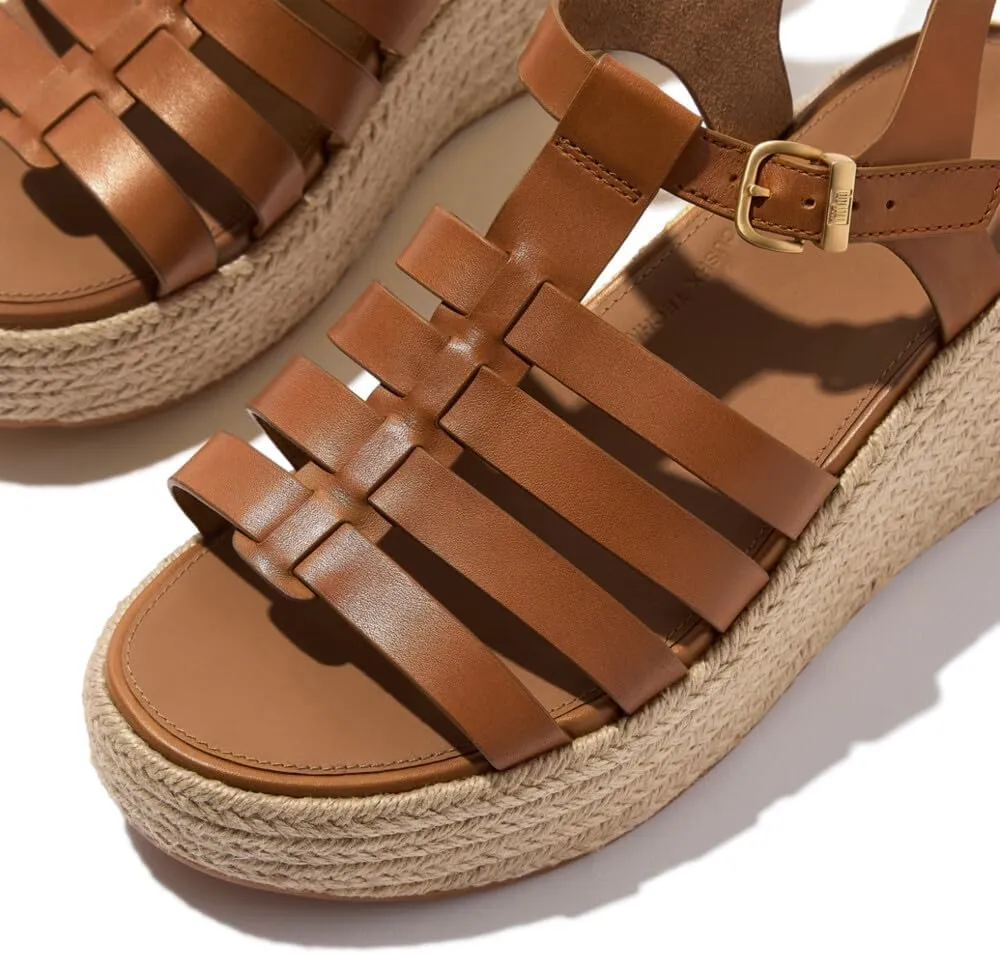 FitFlop Women's Platfforms Espadr. Leather Fisherman Wedge Sandals