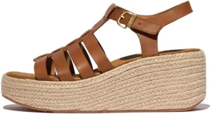 FitFlop Women's Platfforms Espadr. Leather Fisherman Wedge Sandals