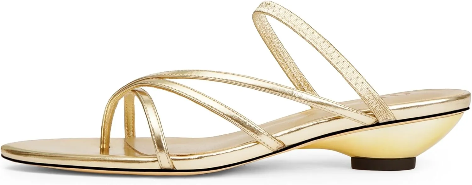 Flip Flops Thong Heels Women Heeled Sandals Low Chunky Heels Slip on Slide Sandals Kitten Heels for Women Party Dress Shoes