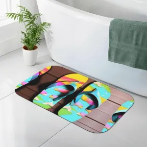Flops Slippers Art Sandals Diatom mud Rubber Non-Slip Fast Drying Super Absorbent Soft Bathroom mat Suitable for Under The Door