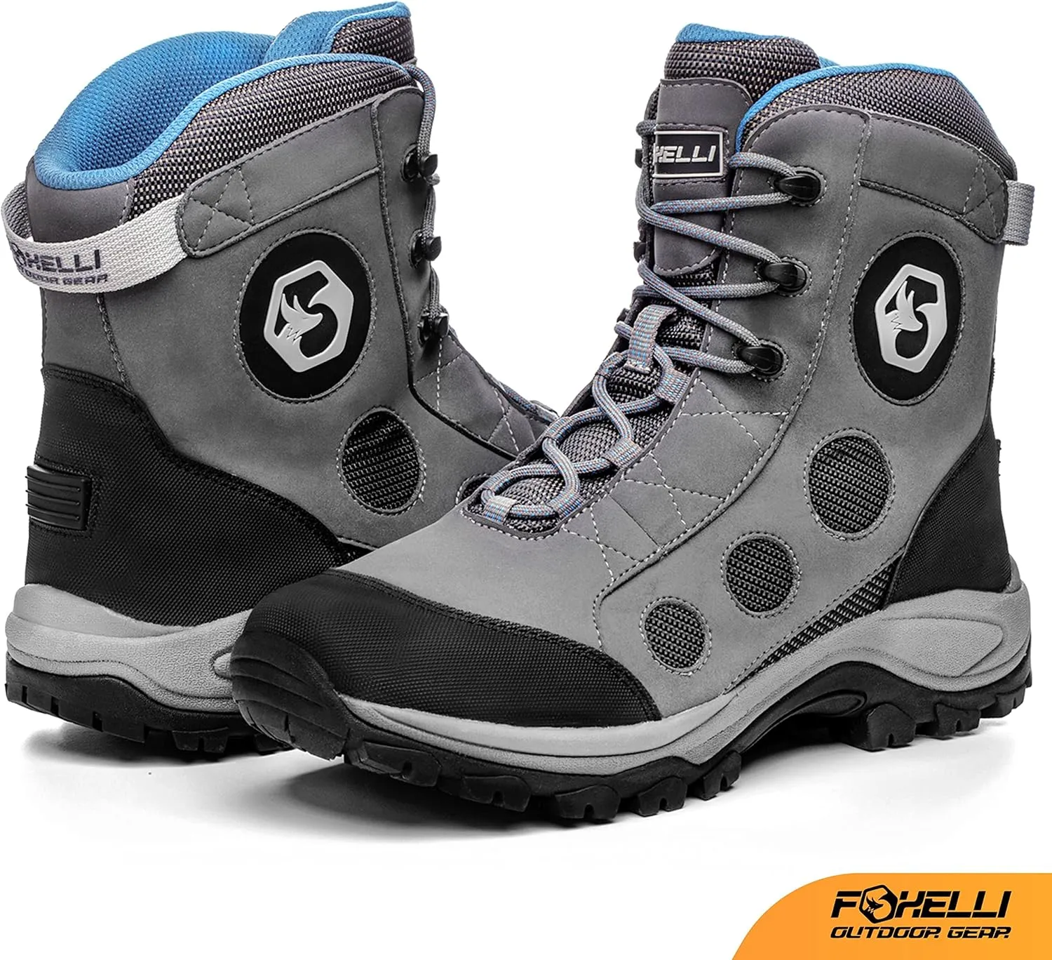 Foxelli Wading Boots – Lightweight Fly Fishing Boots for Men, Rubber Sole Wading Shoes