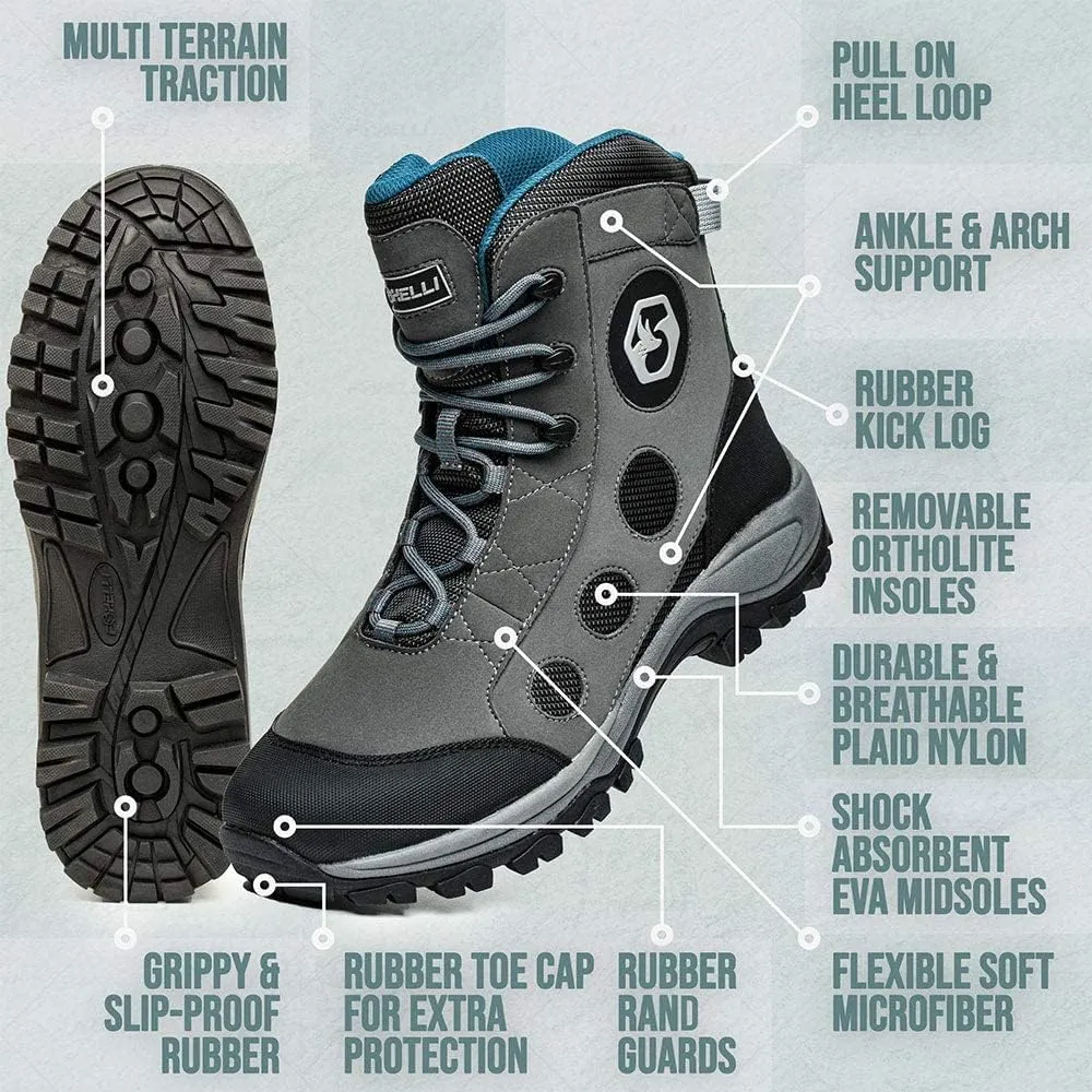 Foxelli Wading Boots – Lightweight Fly Fishing Boots for Men, Rubber Sole Wading Shoes