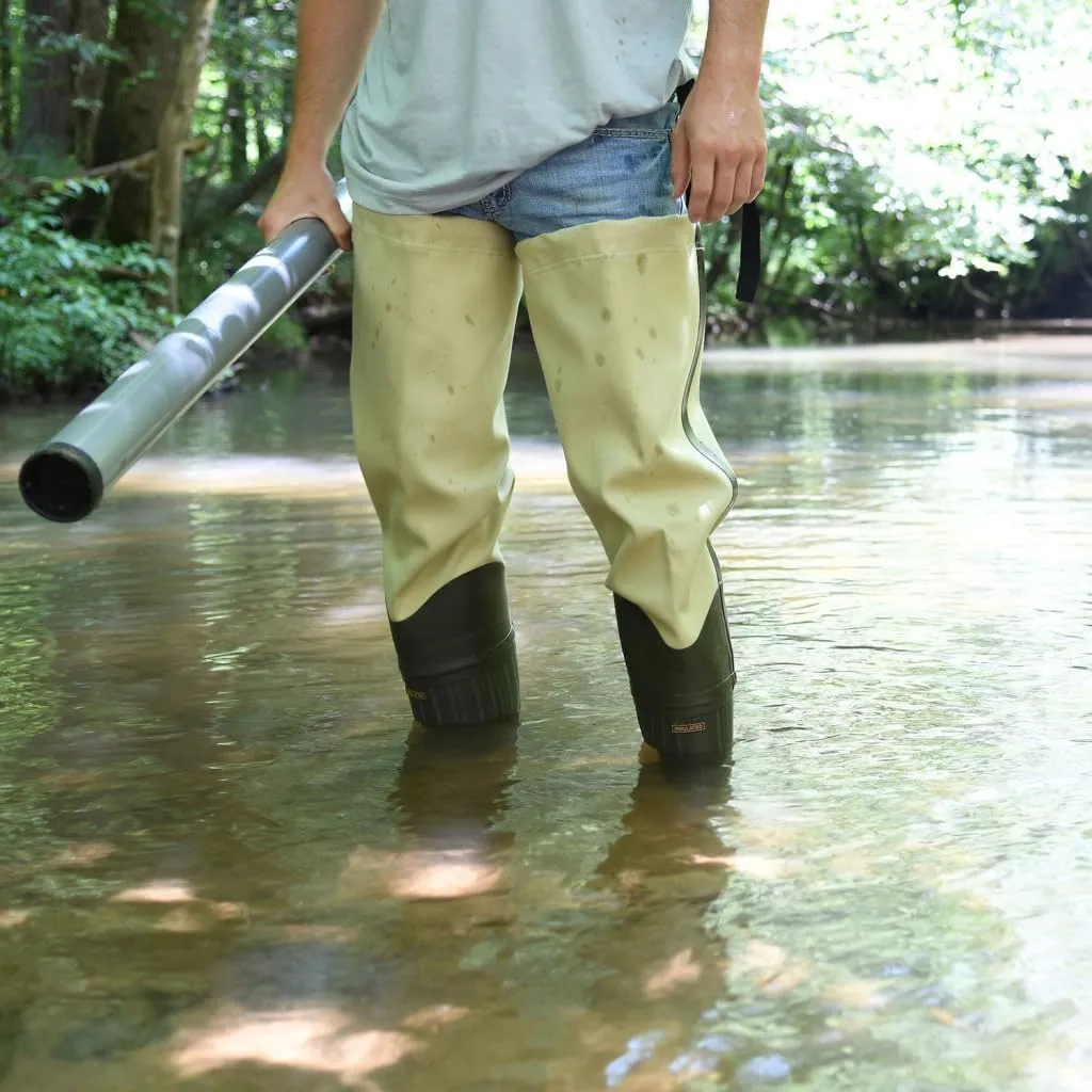 FROGG TOGGS Bull Frogg 3-ply PVC Canvas Waterproof Fishing Bootfoot Hip Wader for Fishing, Cleated or Felt