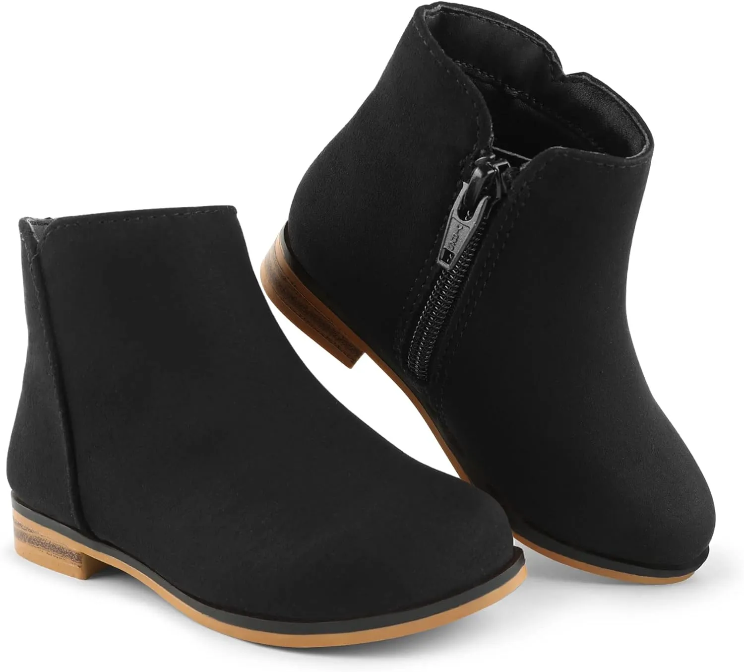 Girls Boots Kids Ankle Boots With Zipper Dress Boot Low Heels Booties for Toddler Little Kids