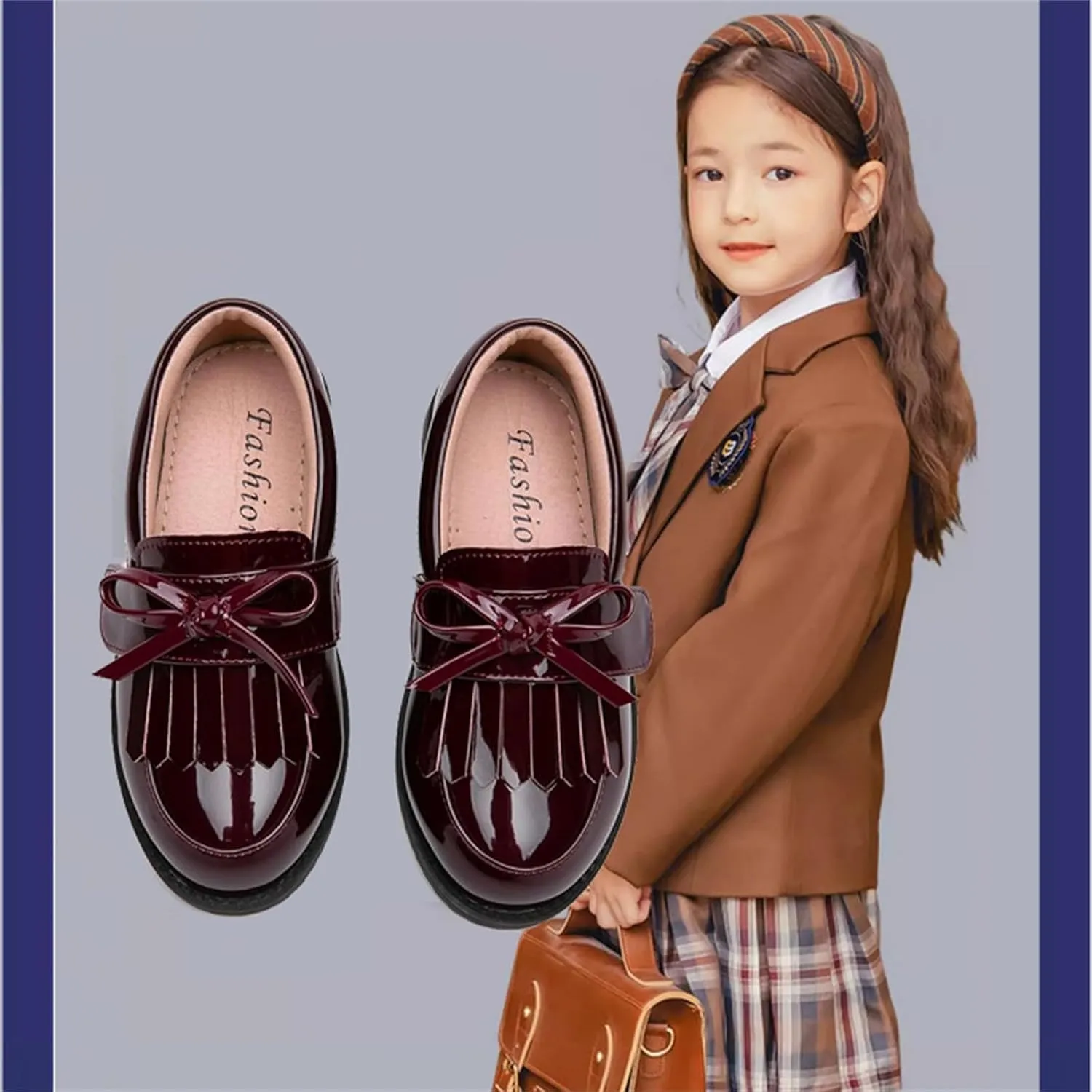 Girl's British Style School Uniform Shoes Princess Performance Oxford Shoes
