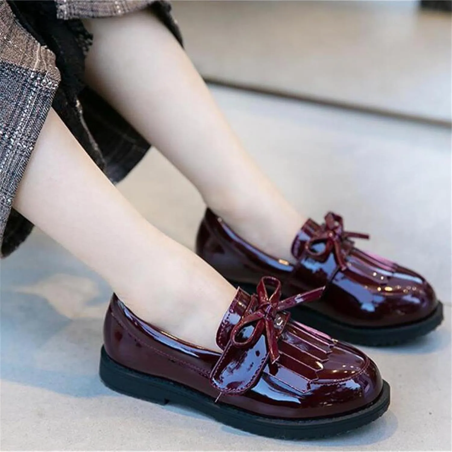 Girl's British Style School Uniform Shoes Princess Performance Oxford Shoes