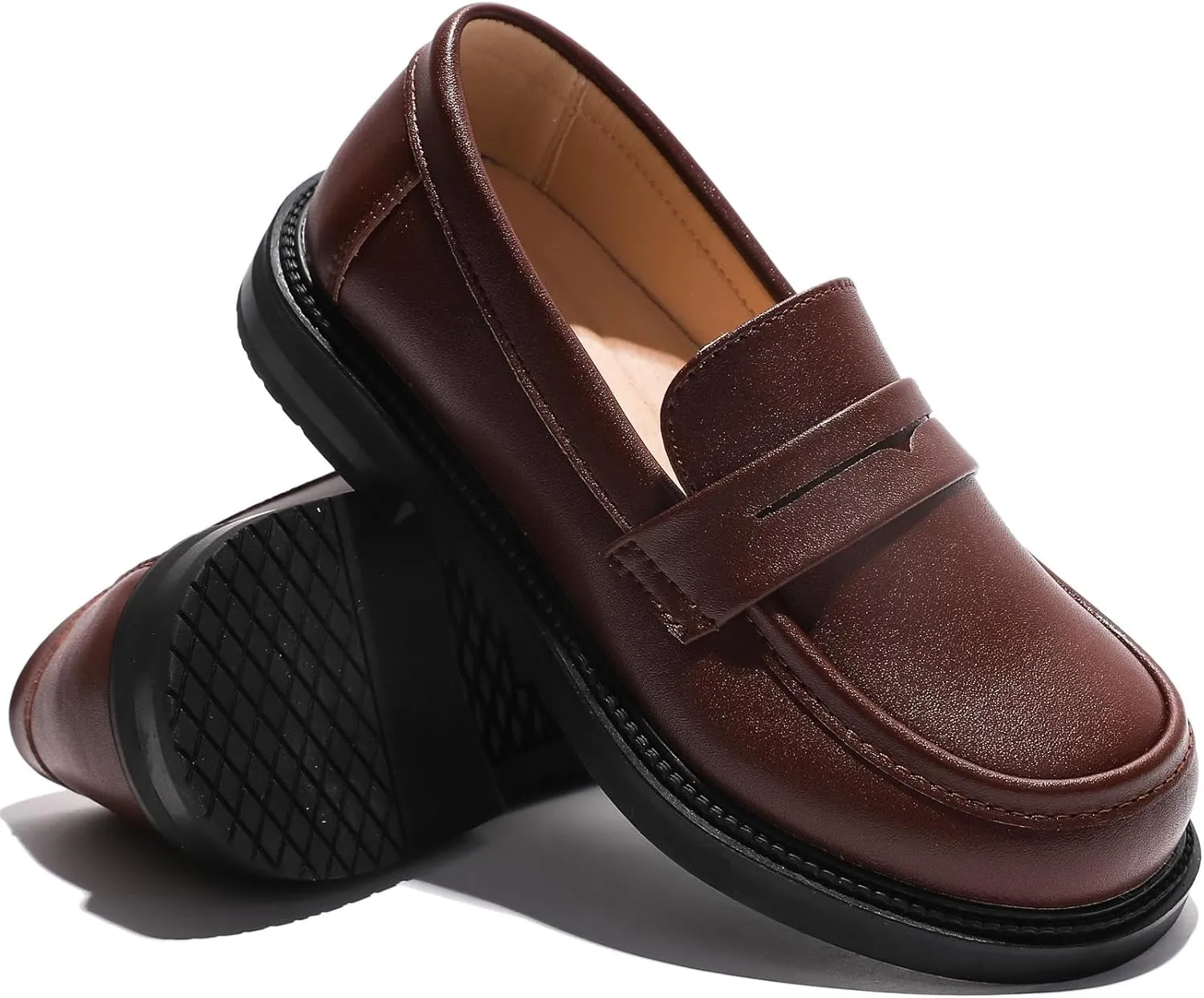 Girl's Oxford Dress Shoes Slip-on Loafers Church School Uniform Shoes