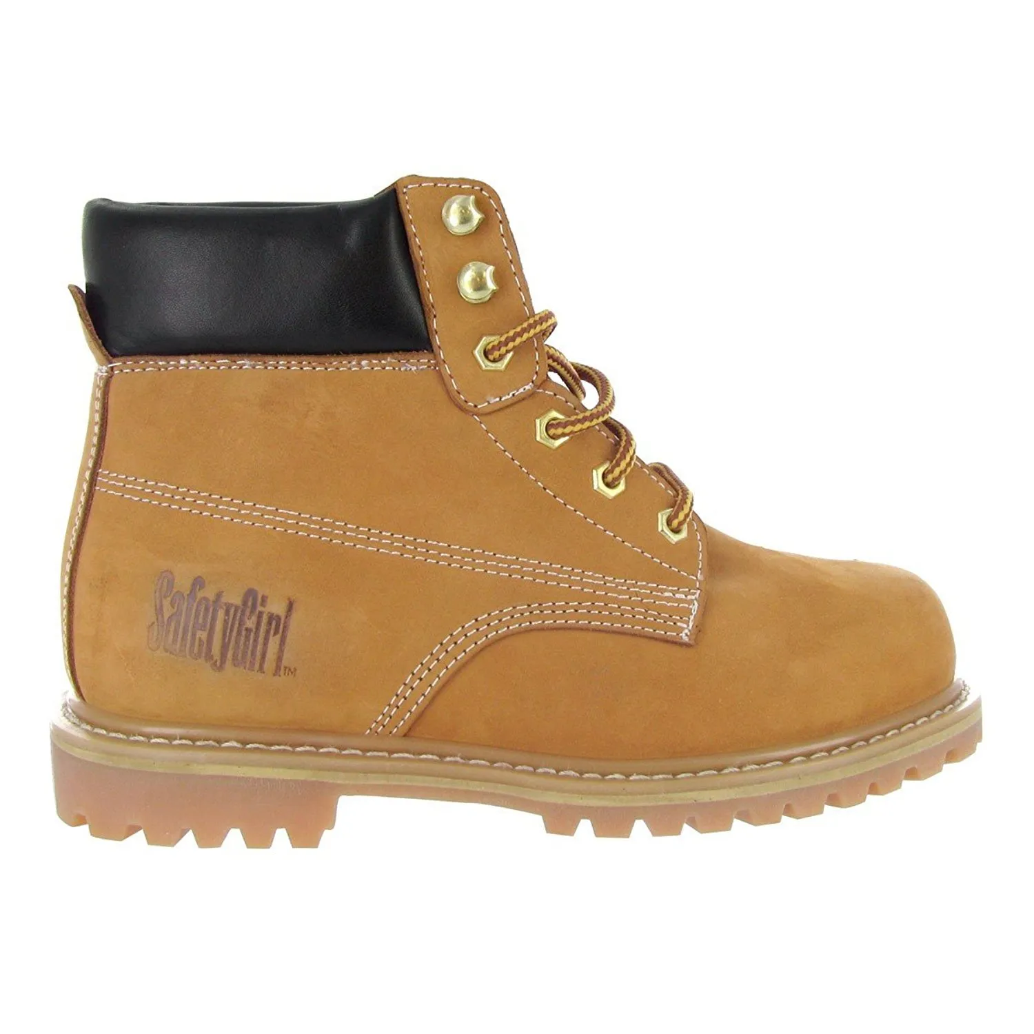 GS003-Tan-6.5W Steel Toe Work Boots - Tan - 6.5W, English, Capacity, Volume, Leather, 6.5W, Tan ()