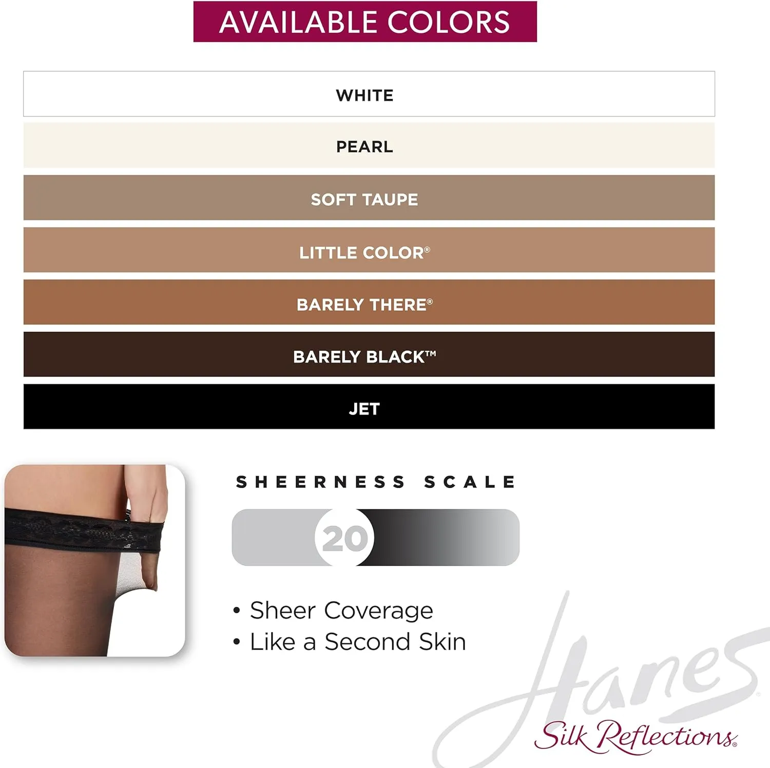 Hanes Women's Silk Reflections Thigh Highs