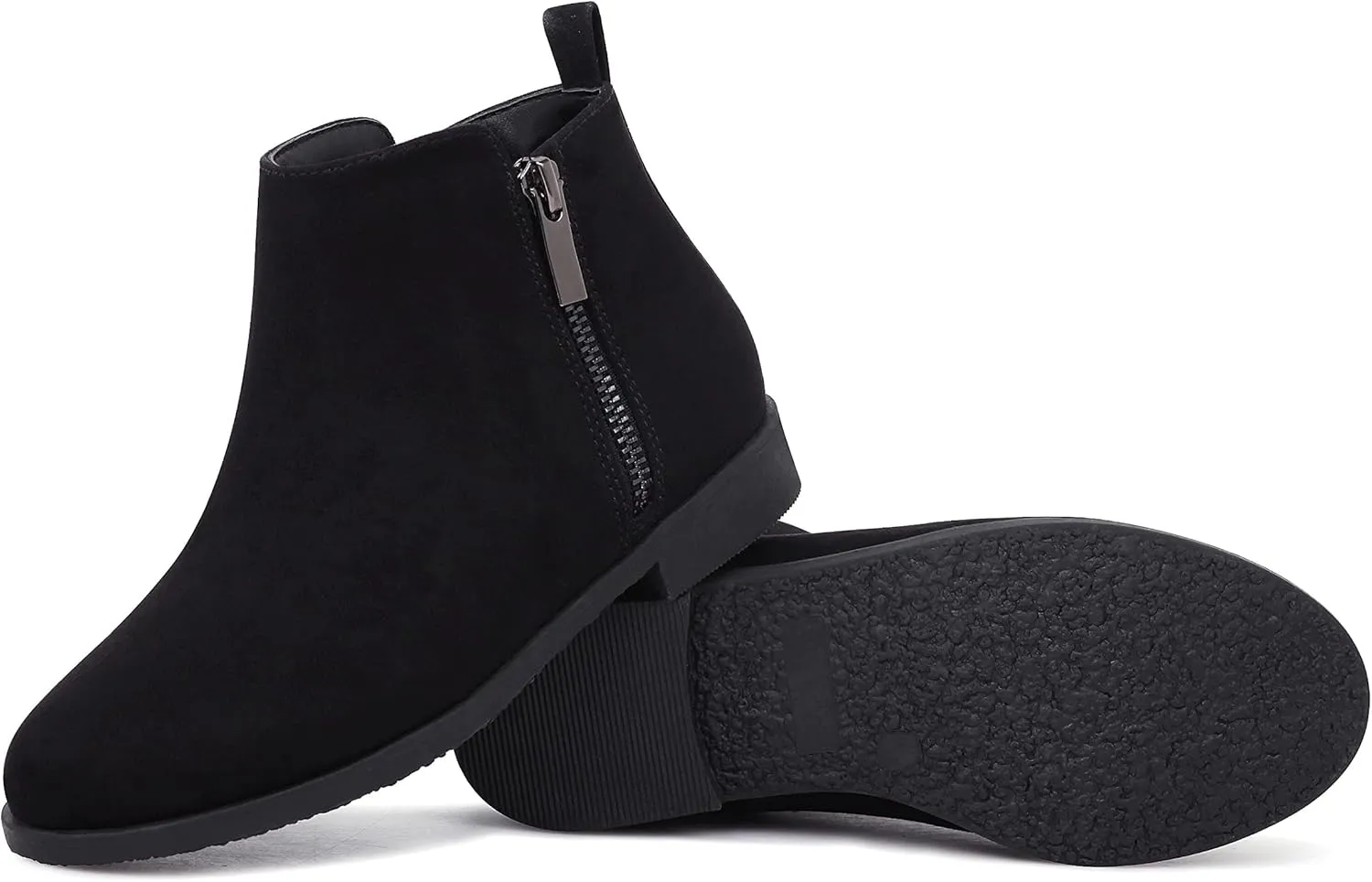 Harvest Land Girl Boots Kids Ankle Boots Warm Side Zipper Boots Low heel Short Booties Winter Snow Boots Anti-Slip Outdoor Shoes for Little Kids/Big Kids