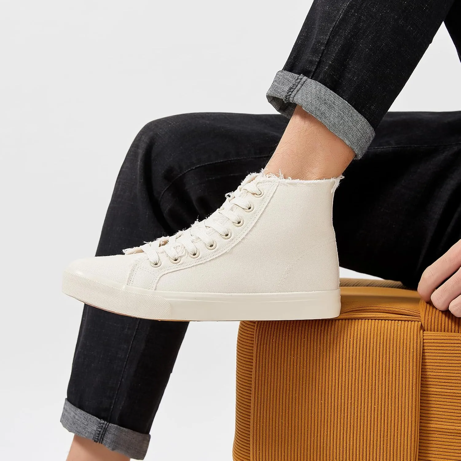 hash bubbie Unisex Canvas High top Sneakers Women's Classic Fashion High Tops Canvas Shoes Casual Tennis Shoes for Men
