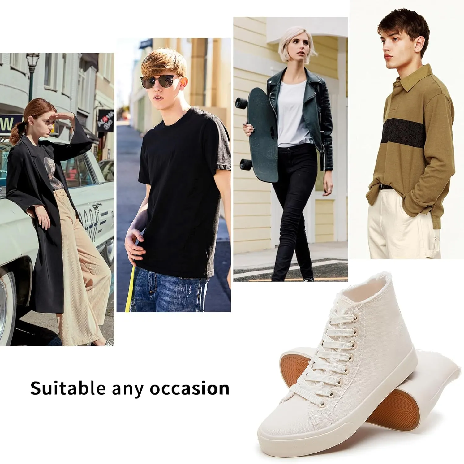 hash bubbie Unisex Canvas High top Sneakers Women's Classic Fashion High Tops Canvas Shoes Casual Tennis Shoes for Men