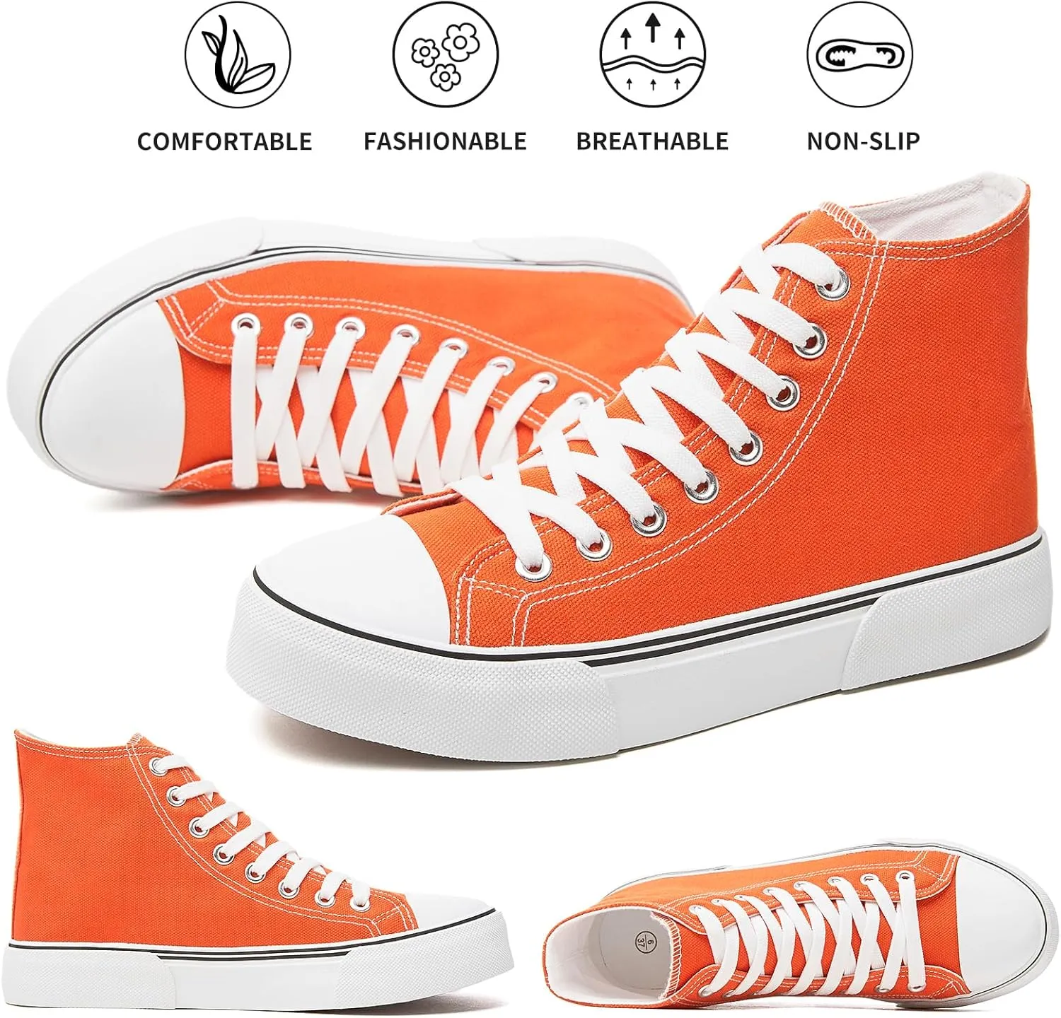 hash bubbie Unisex Fashion High top Sneakers Womens Classic High Tops Canvas Shoes Casual Tennis Shoes for Men