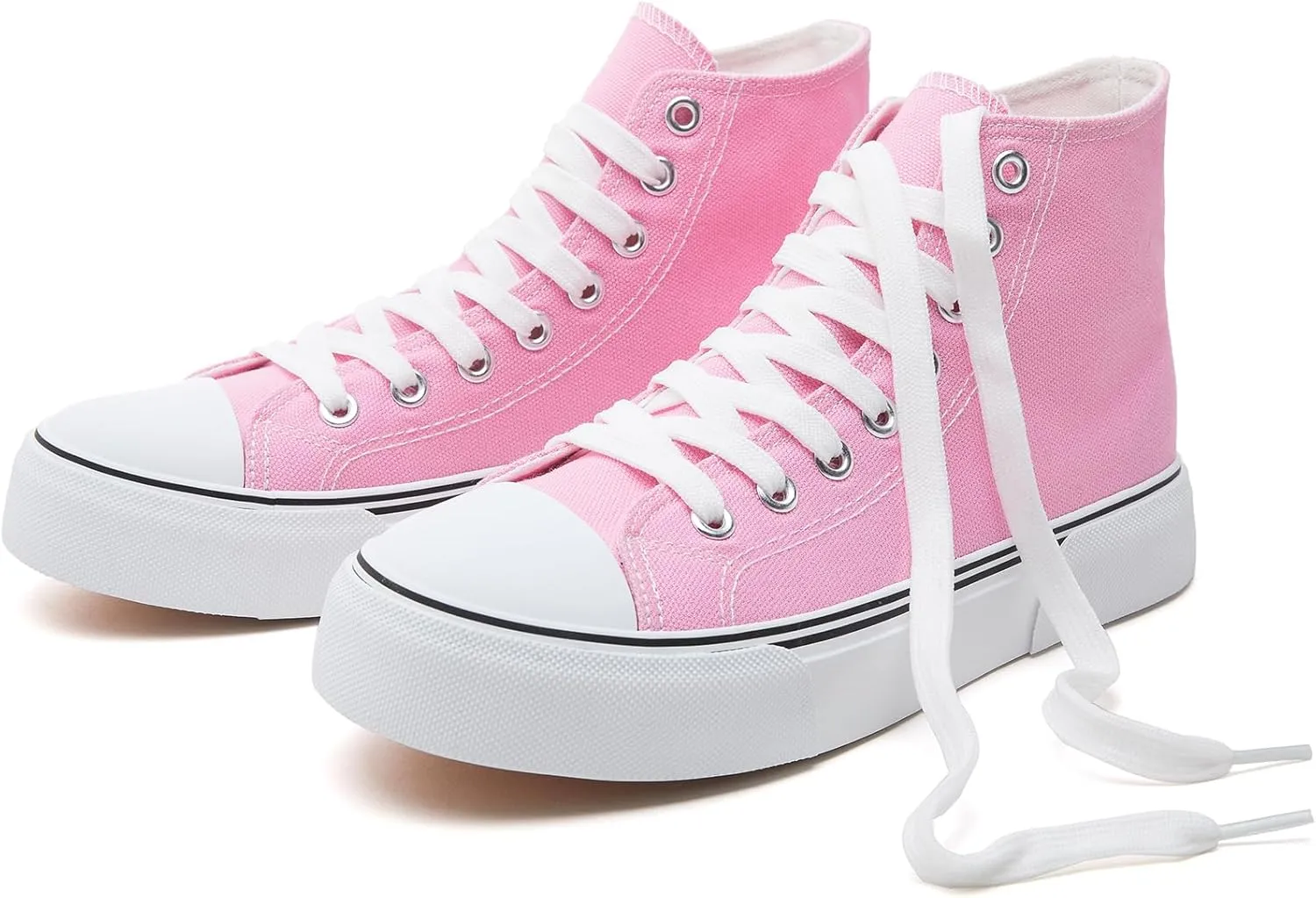 hash bubbie Unisex Fashion High top Sneakers Womens Classic High Tops Canvas Shoes Casual Tennis Shoes for Men