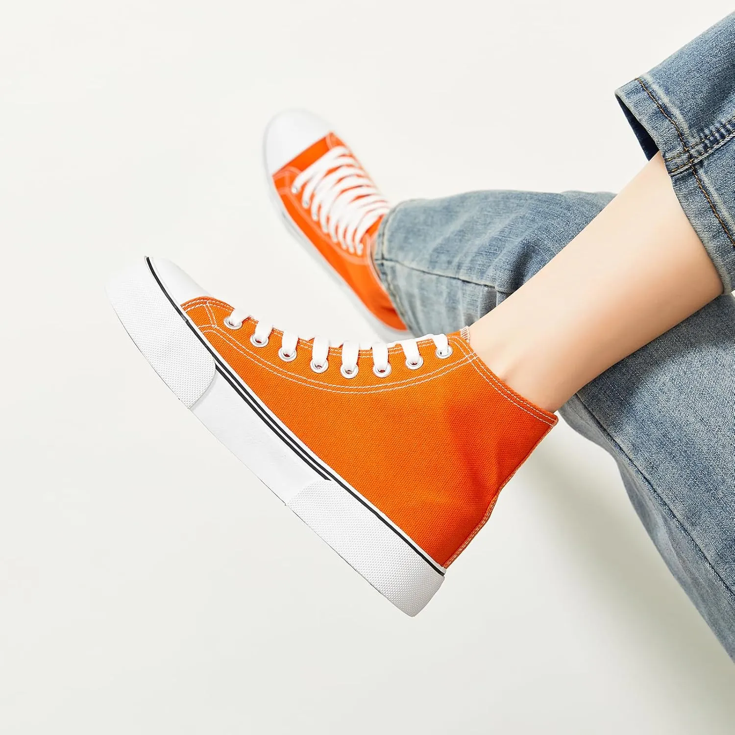 hash bubbie Unisex Fashion High top Sneakers Womens Classic High Tops Canvas Shoes Casual Tennis Shoes for Men