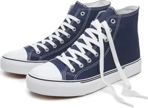 hash bubbie Unisex Fashion High top Sneakers Womens Classic High Tops Canvas Shoes Casual Tennis Shoes for Men