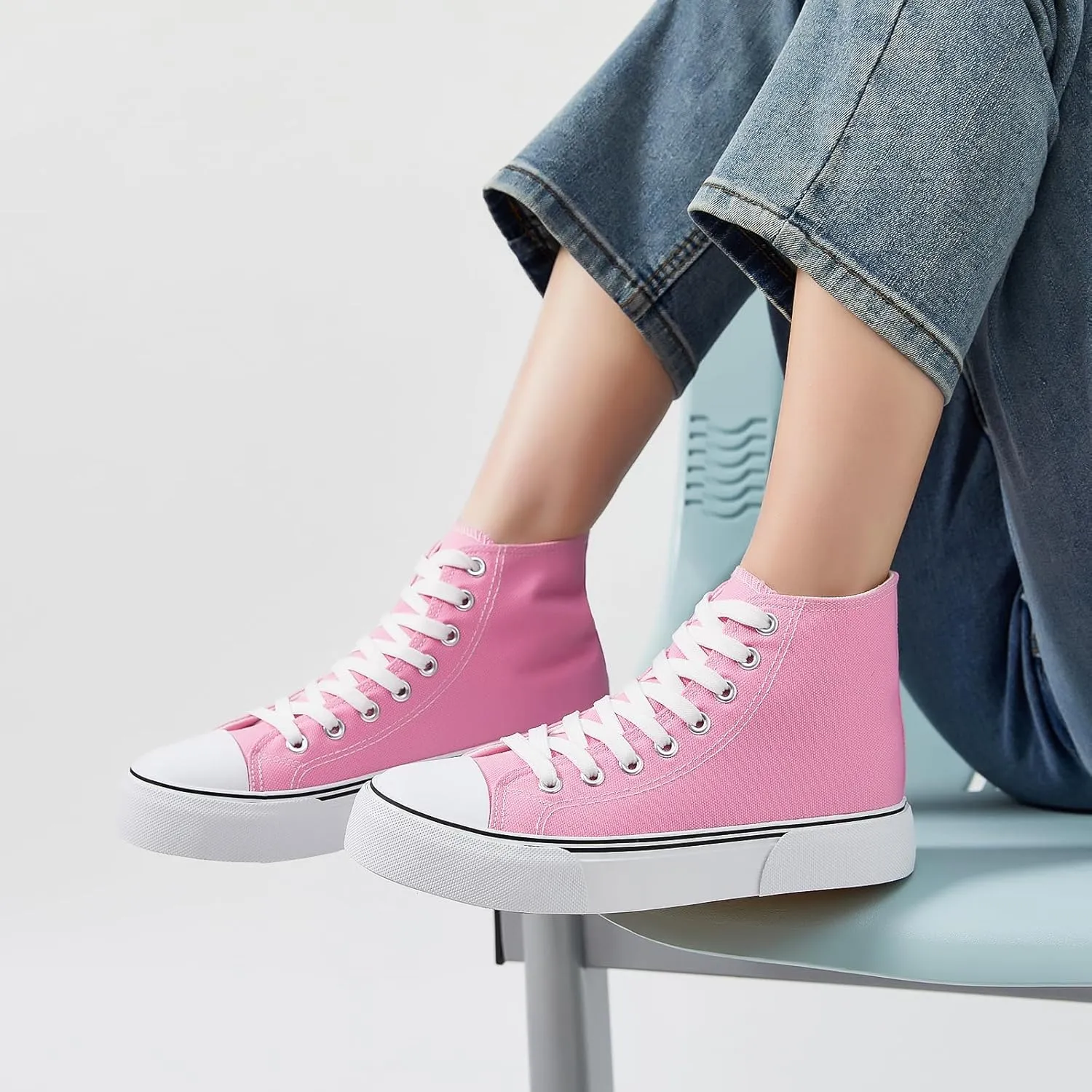 hash bubbie Unisex Fashion High top Sneakers Womens Classic High Tops Canvas Shoes Casual Tennis Shoes for Men