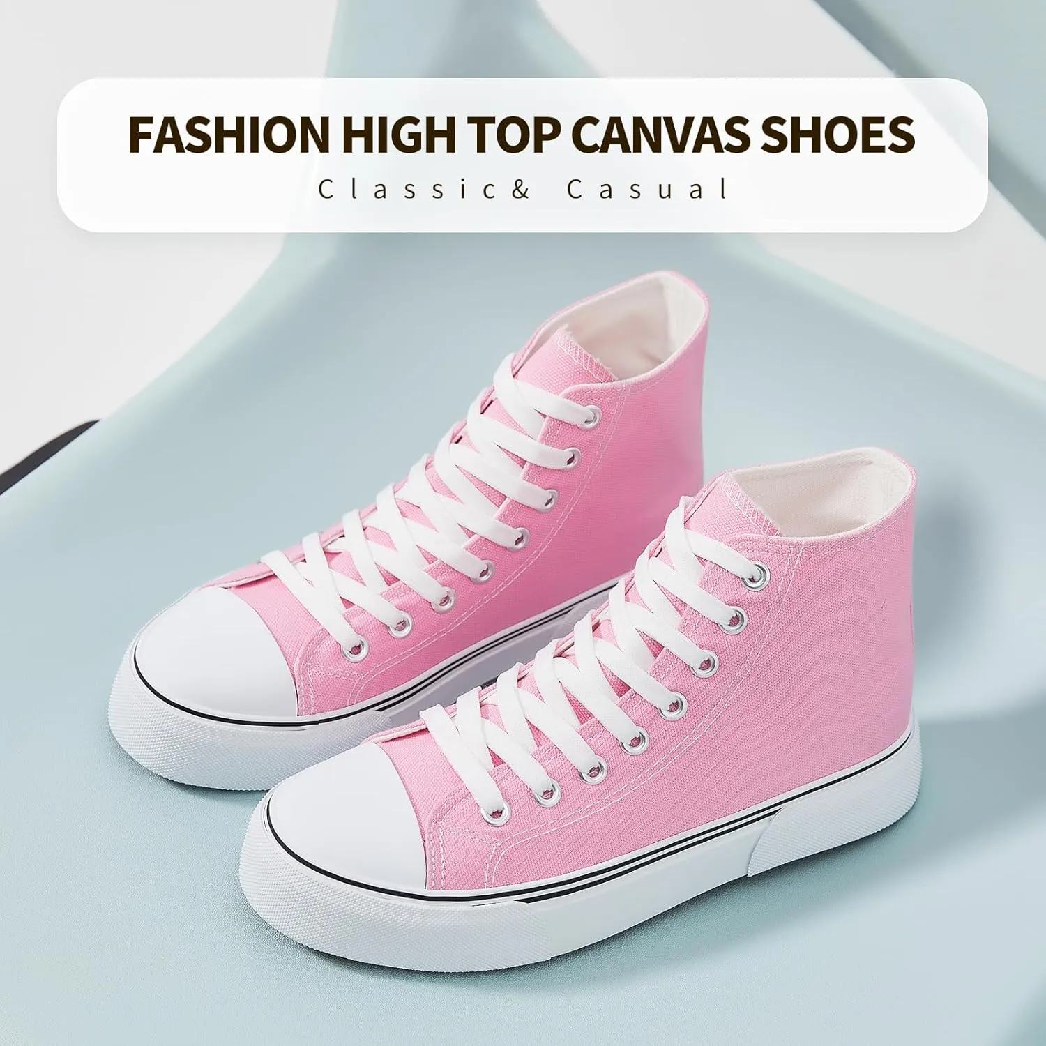 hash bubbie Unisex Fashion High top Sneakers Womens Classic High Tops Canvas Shoes Casual Tennis Shoes for Men