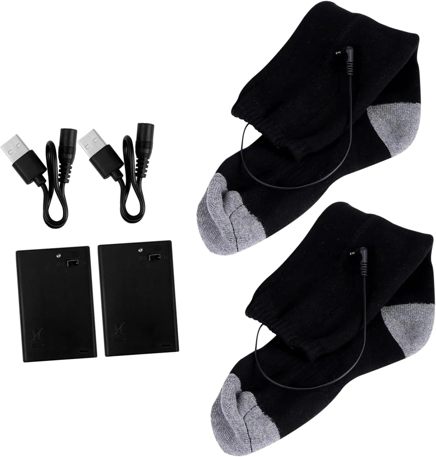 Heat Socks for Cold Weather Rechargeable Heated Socks for Skiing Snowboarding Hiking
