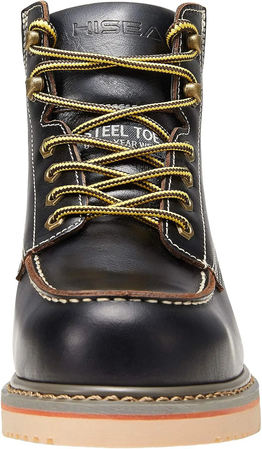 HISEA NINGO Work Boots for Men Steel/Soft Toe Boots, 6” Waterproof Slip Resistant Industrial & Construction Work Boots, Composite Toe Working Boots