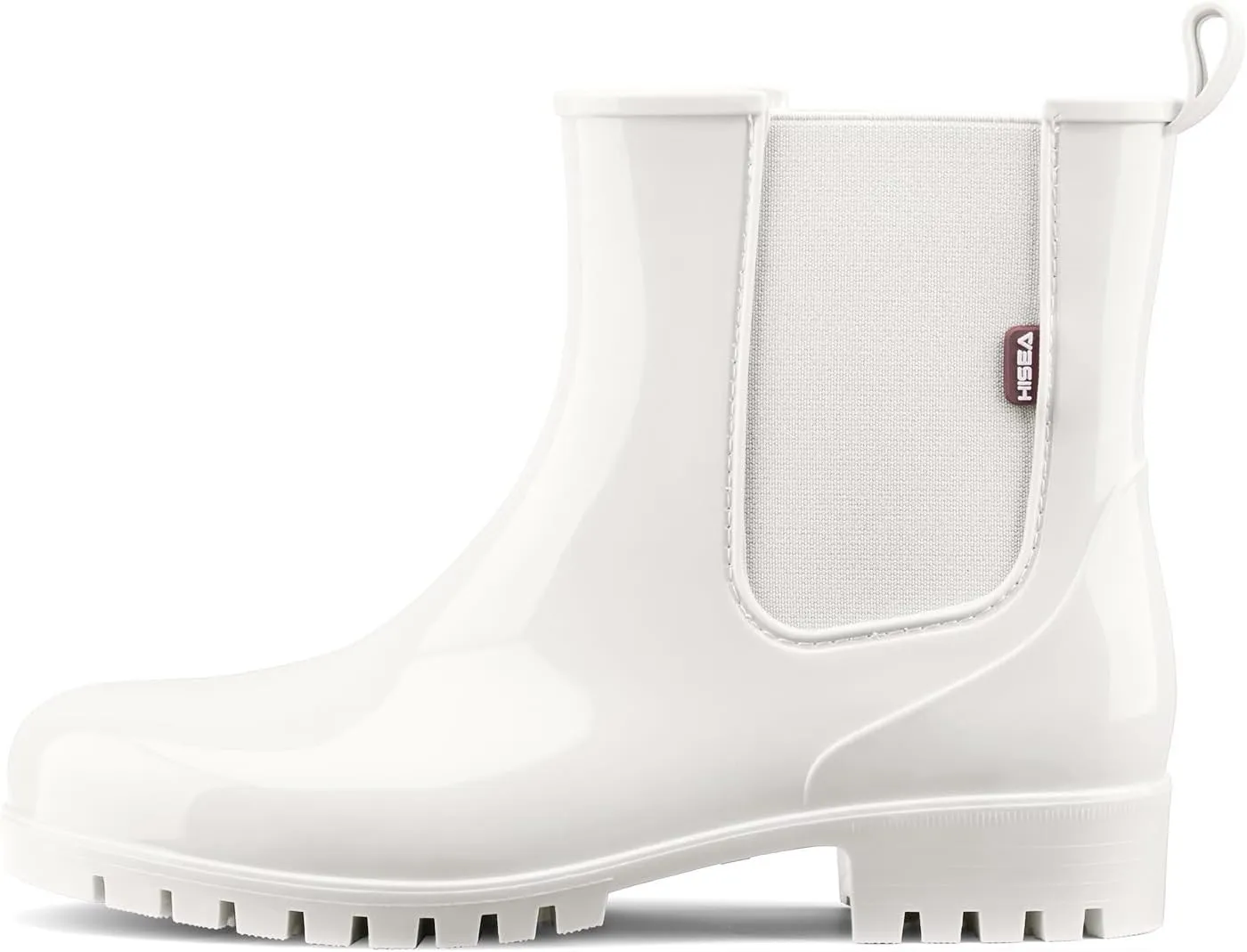 HISEA Short Rain Boots for Women Waterproof Garden Shoes Anti-Slipping Ankle Chelsea Rainboots for Ladies with Comfort Insole Lightweight Stylish Rubber Rain Shoes Outdoor Work Booties