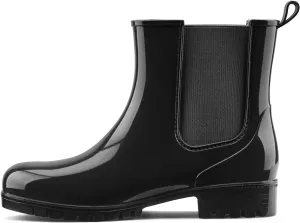HISEA Short Rain Boots for Women Waterproof Garden Shoes Anti-Slipping Ankle Chelsea Rainboots for Ladies with Comfort Insole Lightweight Stylish Rubber Rain Shoes Outdoor Work Booties