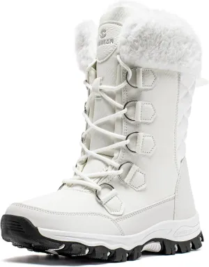 HOBIBEAR Women's Winter Snow Boots Waterproof Lightweight Warm Faux Fur Lined Mid-Calf Booties