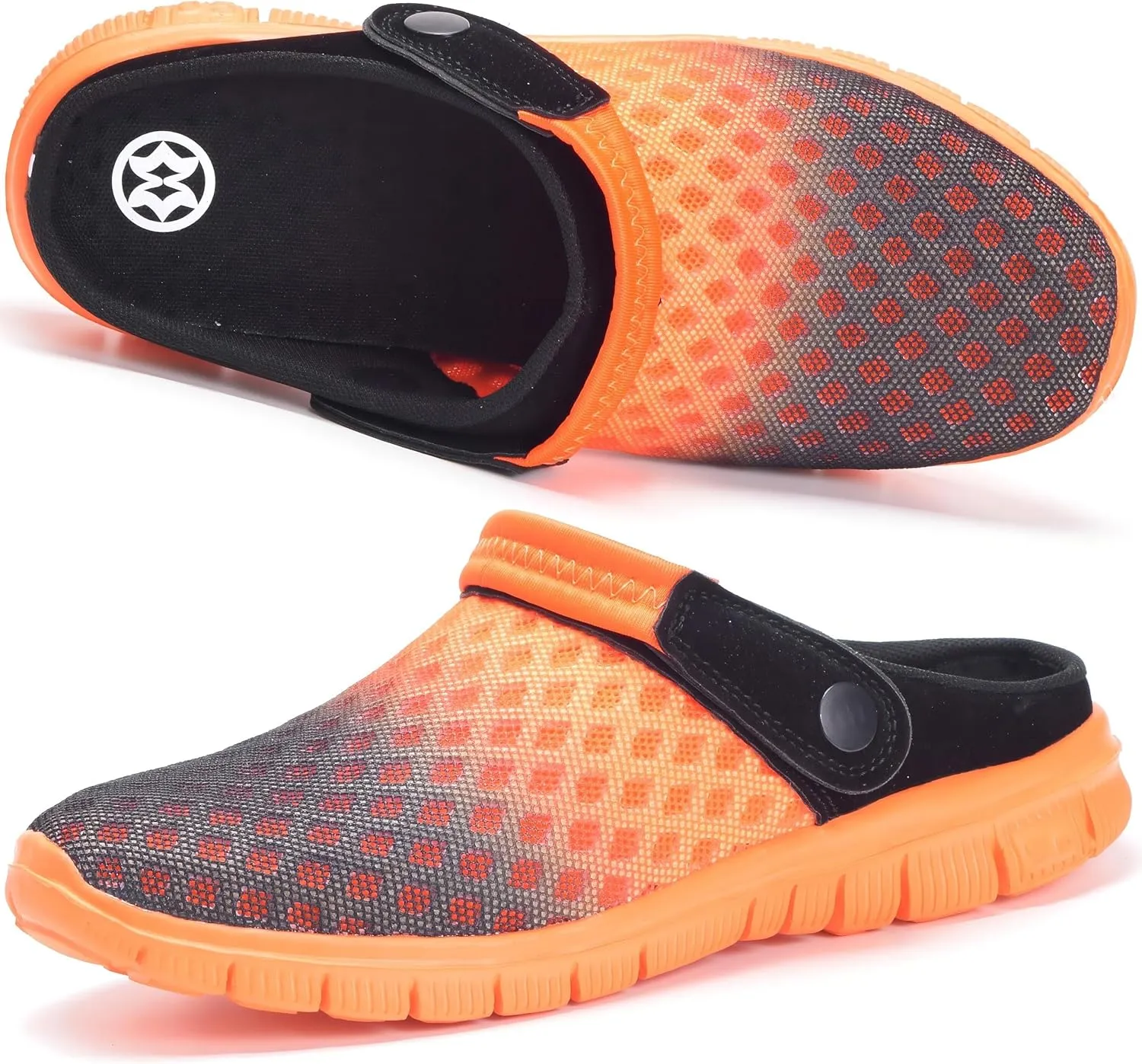 Hsyooes Mens Womens Mules & Clogs Garden Shoes Summer Breathable Mesh Slippers Non-Slip Outdoor Beach Sandals Unisex