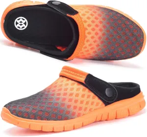 Hsyooes Mens Womens Mules & Clogs Garden Shoes Summer Breathable Mesh Slippers Non-Slip Outdoor Beach Sandals Unisex