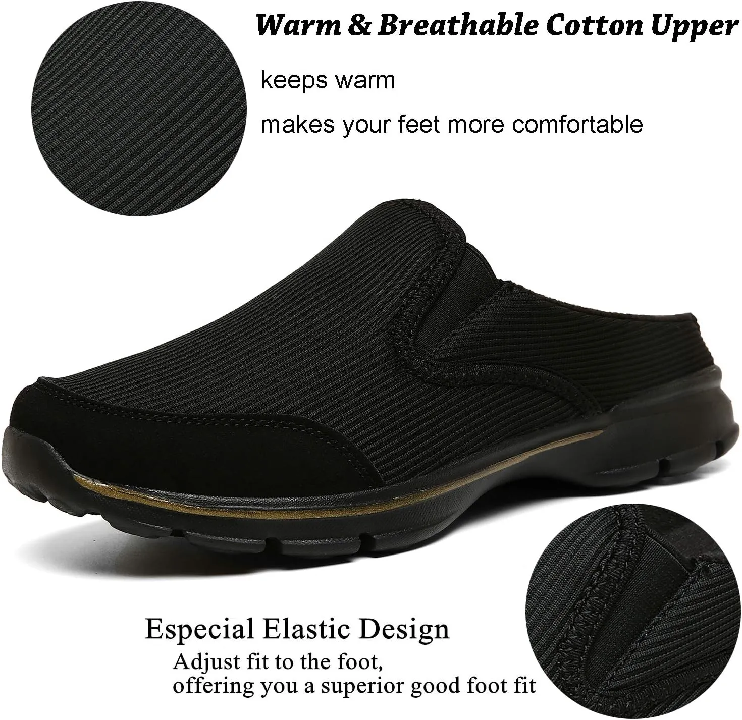 INMINPIN Unisex Slippers Casual Clog House Shoes Comfort Slip-On Walking Mules with Indoor Outdoor Anti-Skid Sole for Men and Women