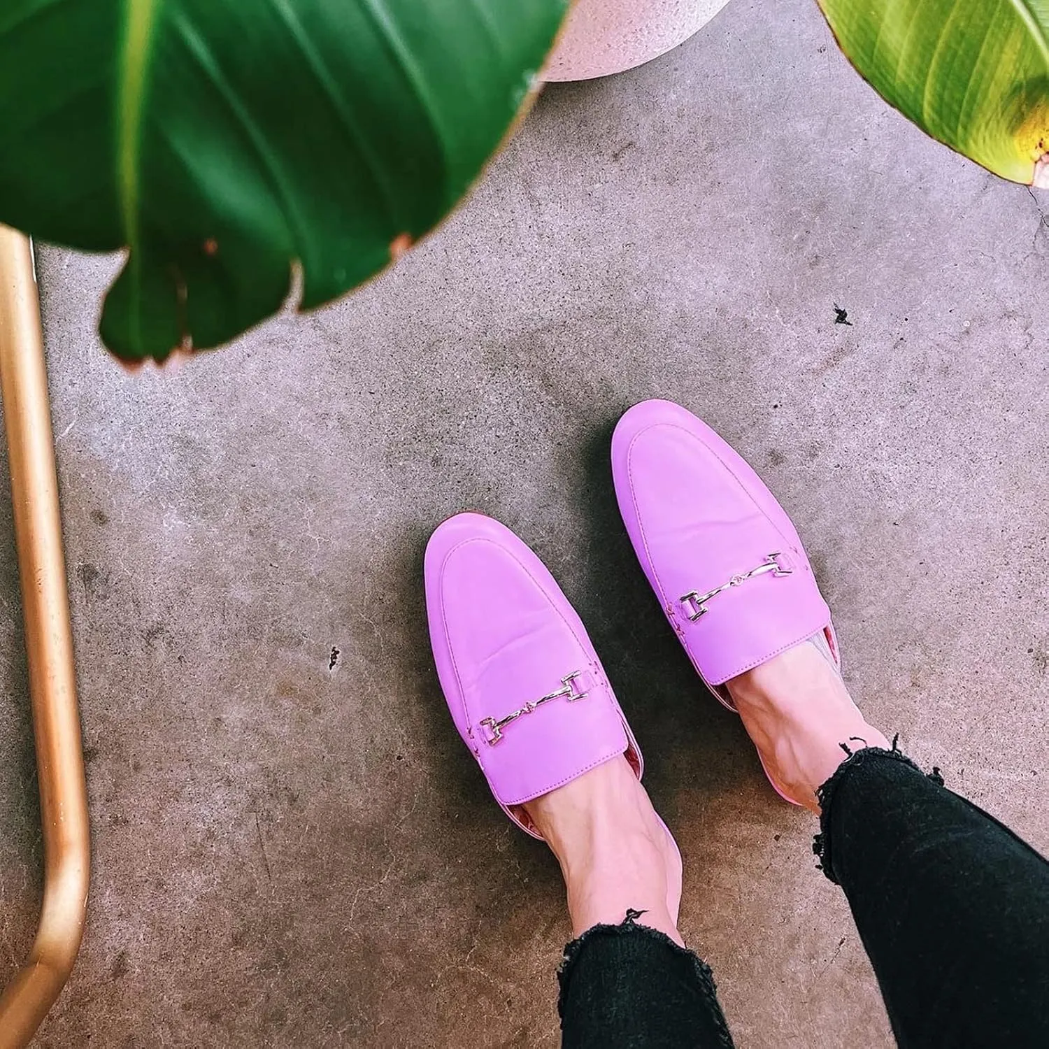 JENN ARDOR Mules for Women Flats Backless Loafers Shoes Slip On Slippers Pointed Toe Low Heel Work Slides Womens Mules Casual Shoes