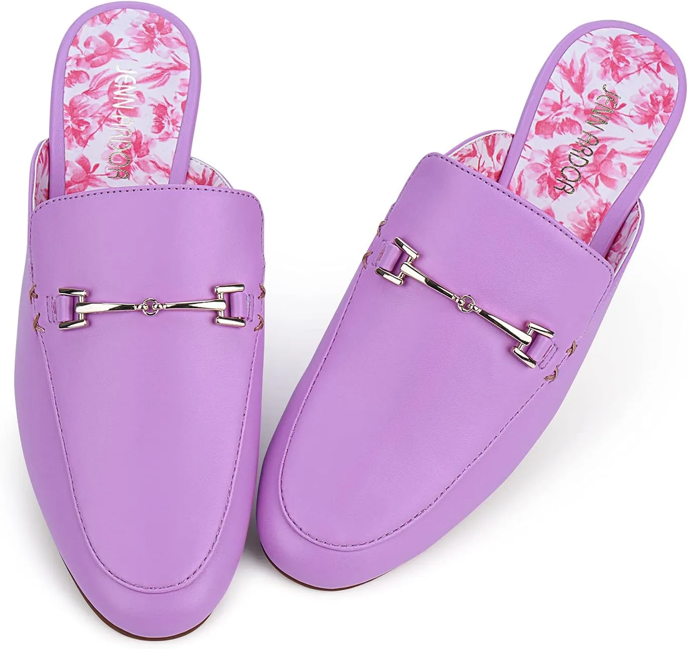 JENN ARDOR Mules for Women Flats Backless Loafers Shoes Slip On Slippers Pointed Toe Low Heel Work Slides Womens Mules Casual Shoes