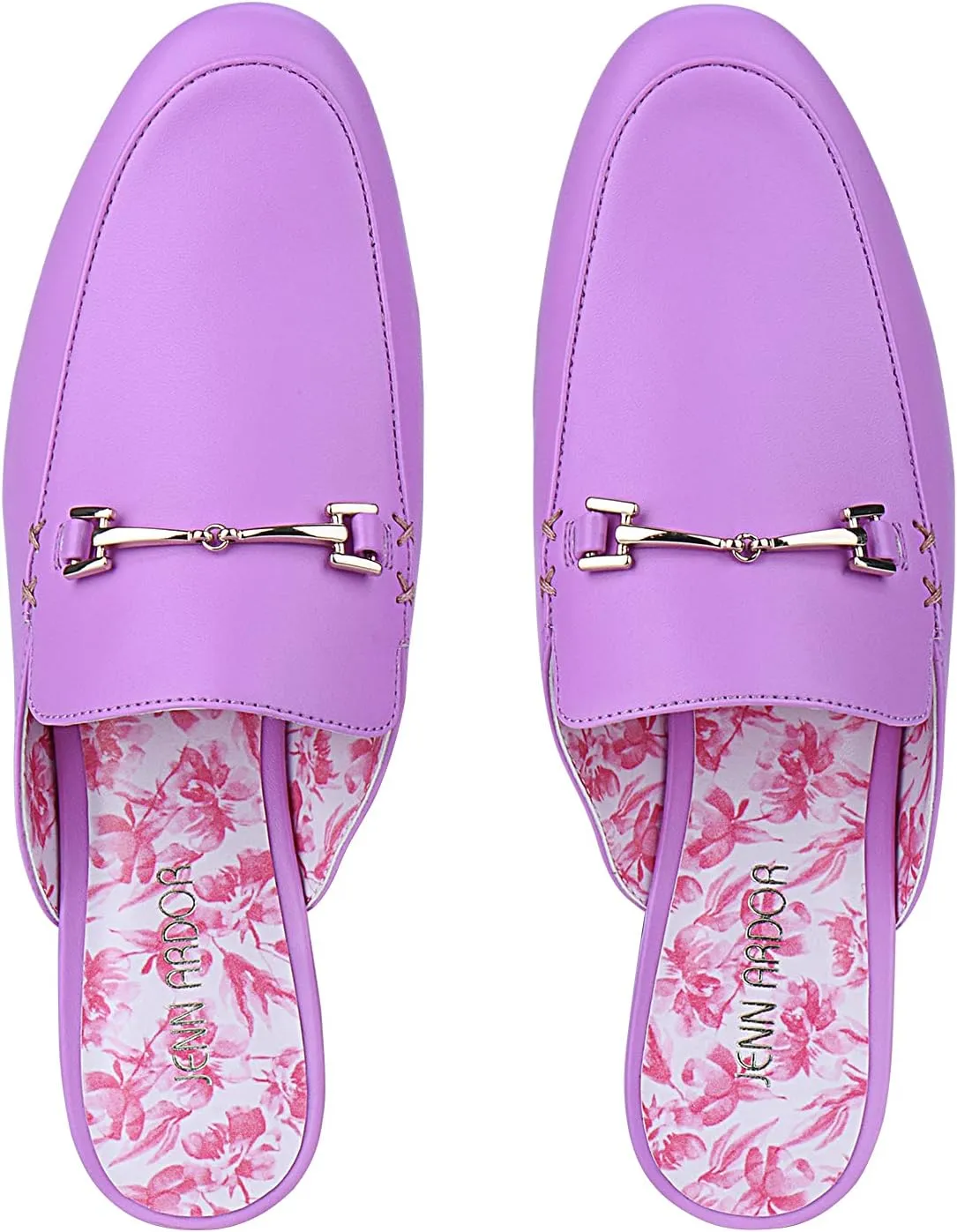 JENN ARDOR Mules for Women Flats Backless Loafers Shoes Slip On Slippers Pointed Toe Low Heel Work Slides Womens Mules Casual Shoes