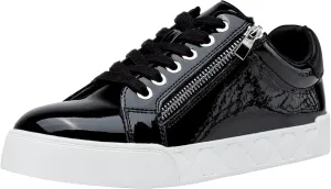 Jeossy Women's Flat Low Top Casual Fashion Sneakers Round Toe Shoes with Zipper